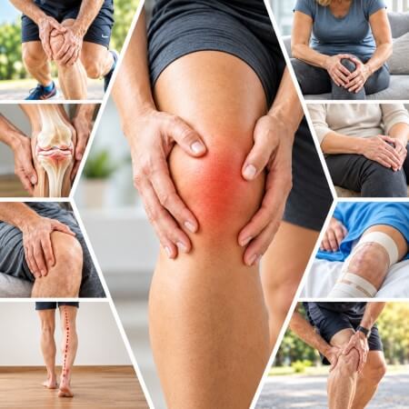 Patient mit Arthrose-Beschwerden wie Gelenkschmerzen, Steifigkeit und Bewegungseinschränkungen bei einer Untersuchung in der Physiotherapie Babelsberg