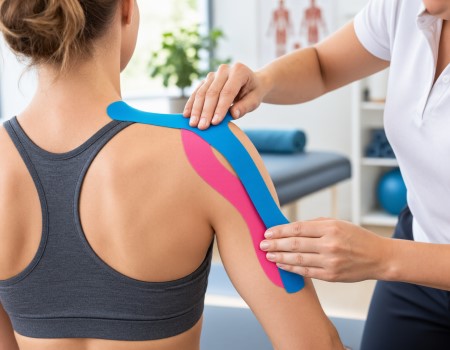 Kinesio-Taping für Patienten mit Muskelverspannungen, Gelenkbeschwerden und Sportverletzungen